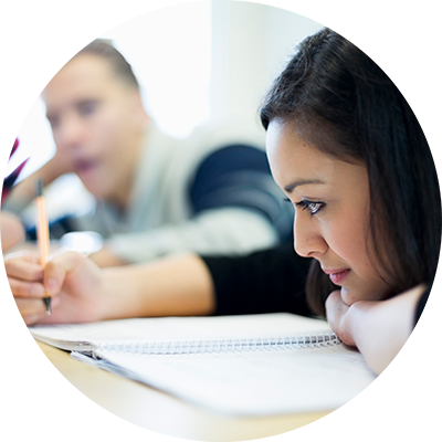Students studying