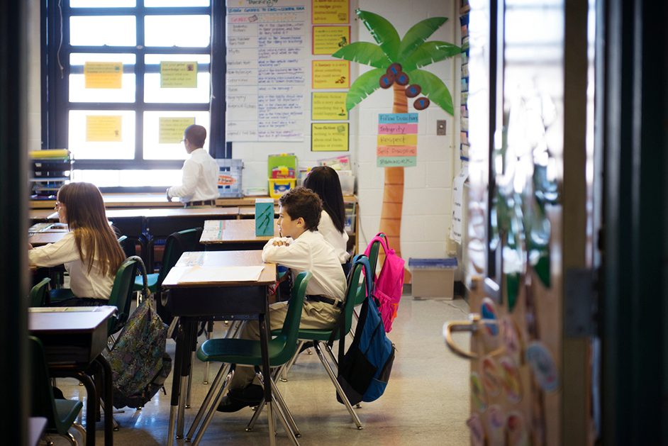 Children in a classroom