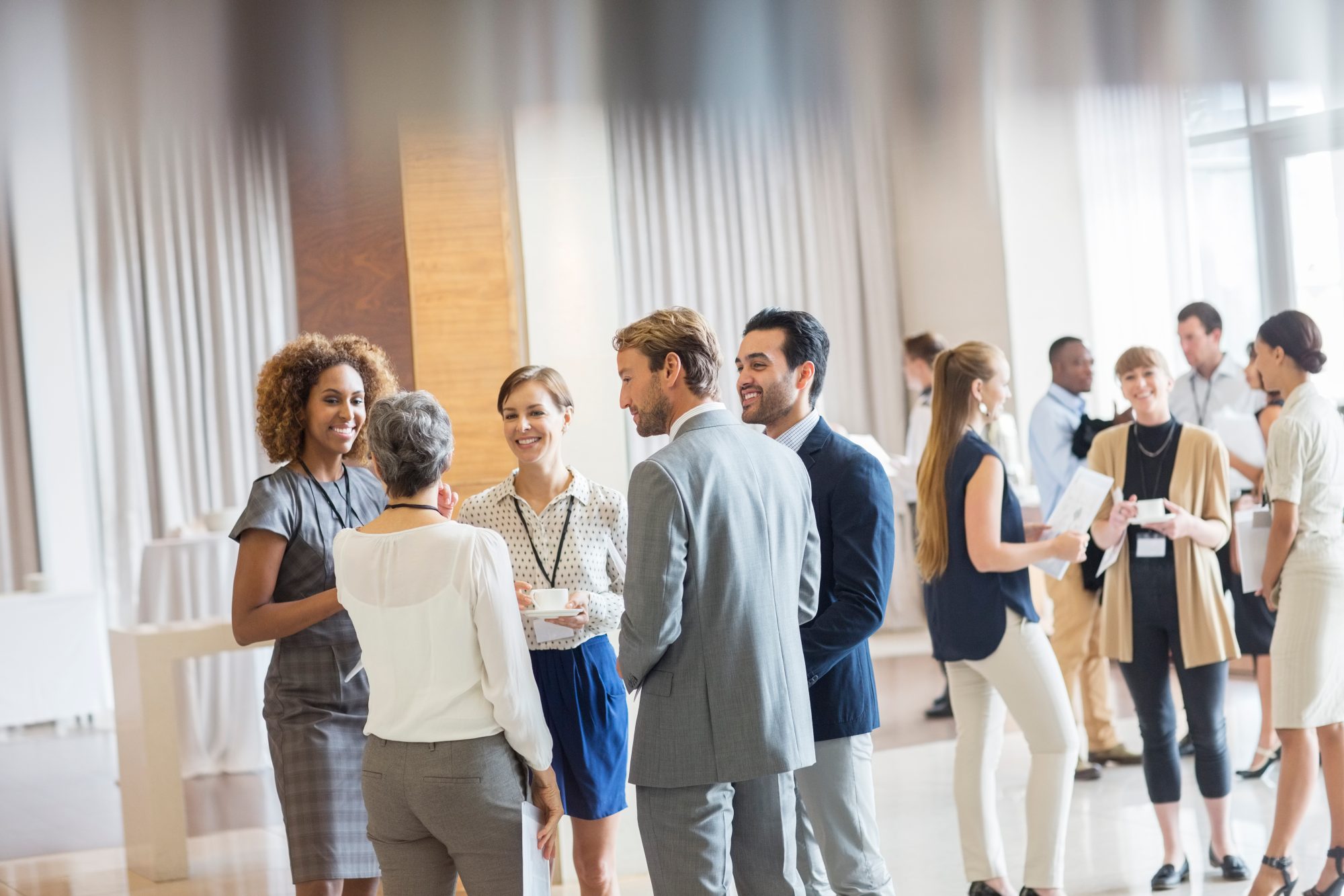 financial advisors at event