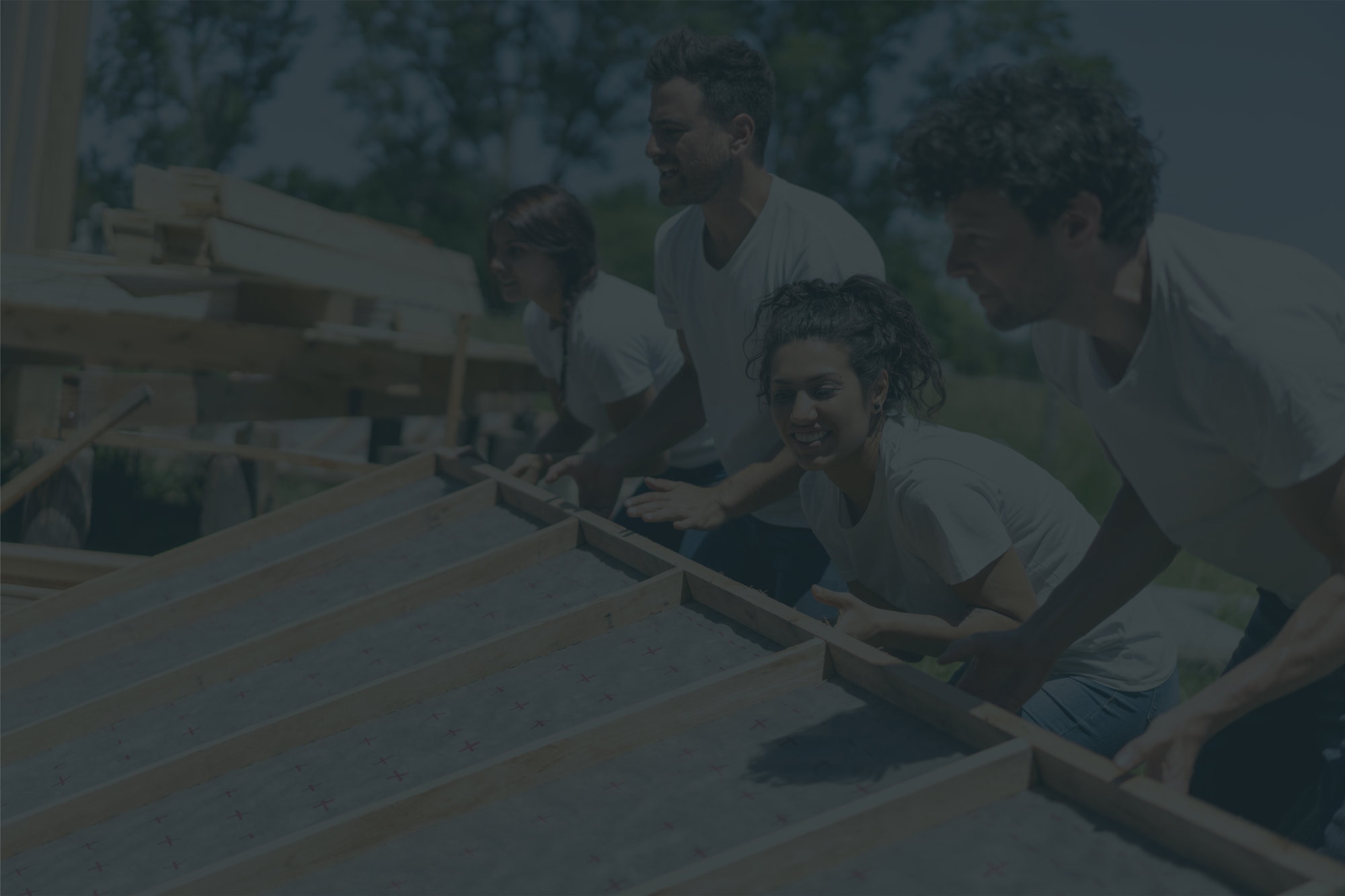People working on construction 