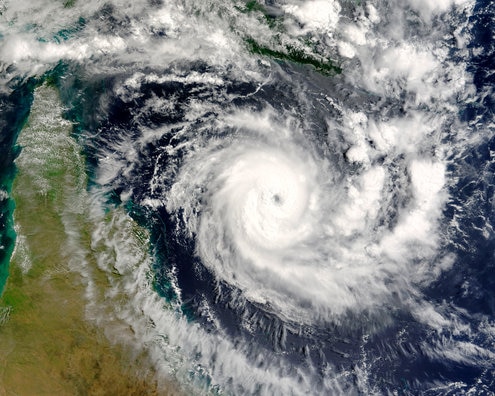 Hurricane satellite image