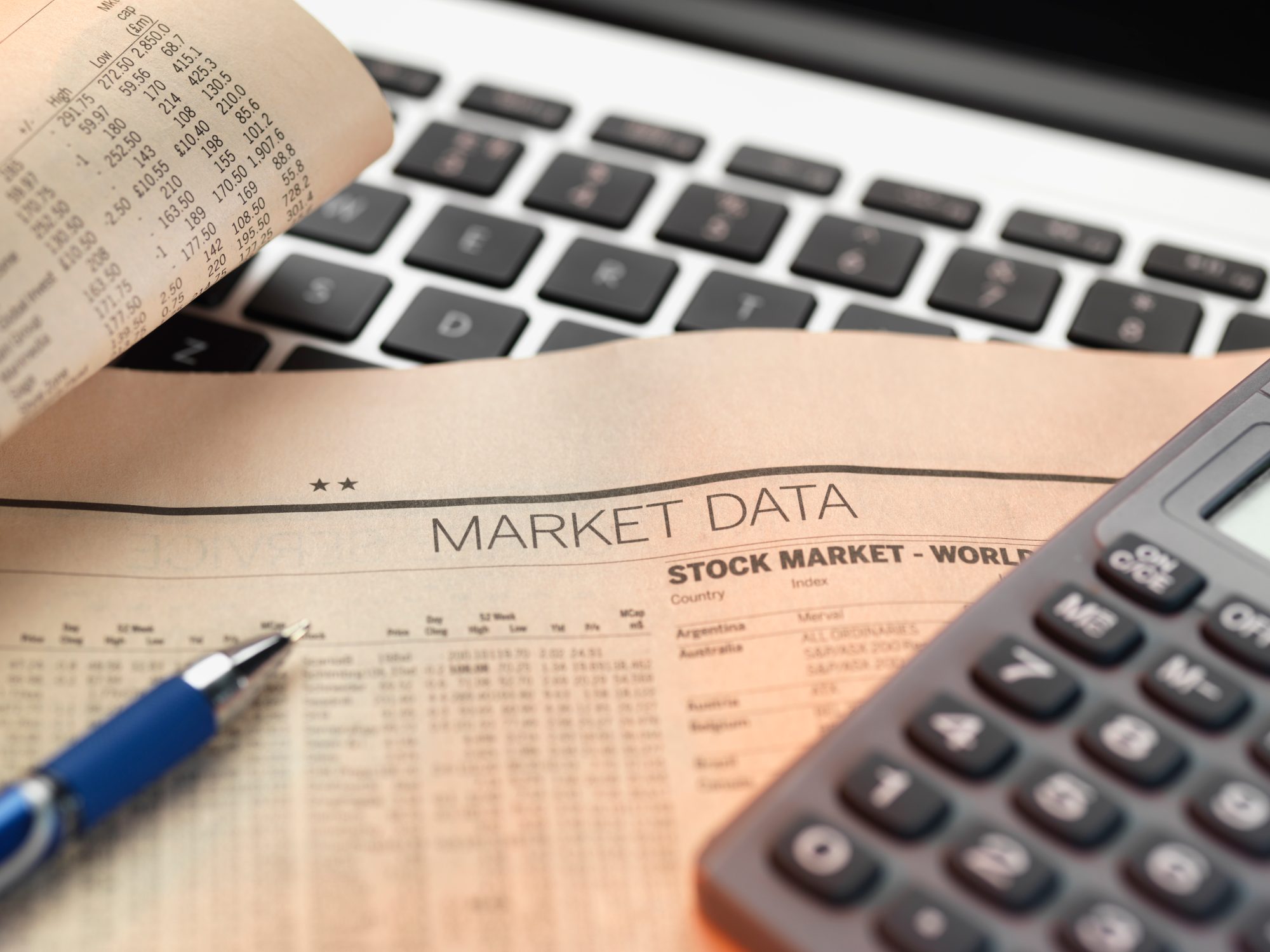 stock market report data