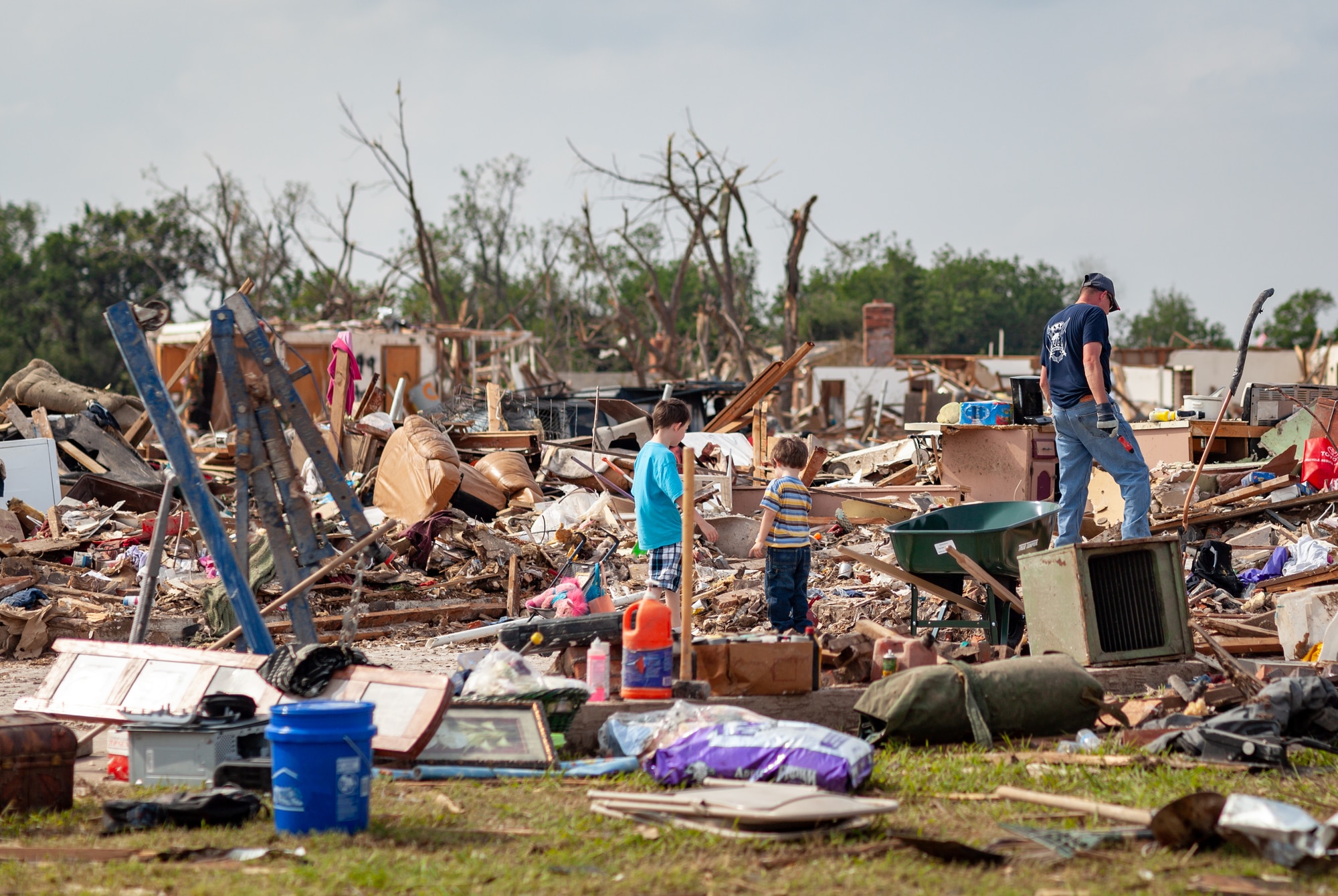 Tornado aftermath damage