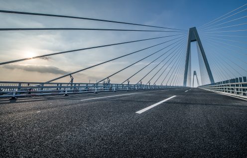 Driving on a bridge 