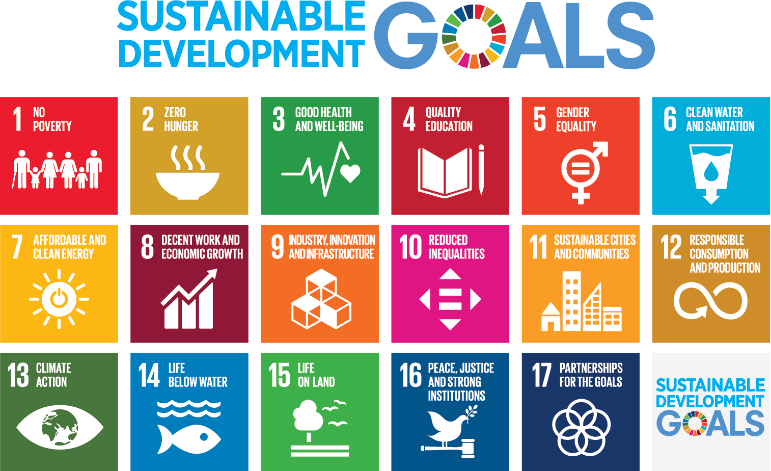 United Nations 17 Sustainable Development Goals logo