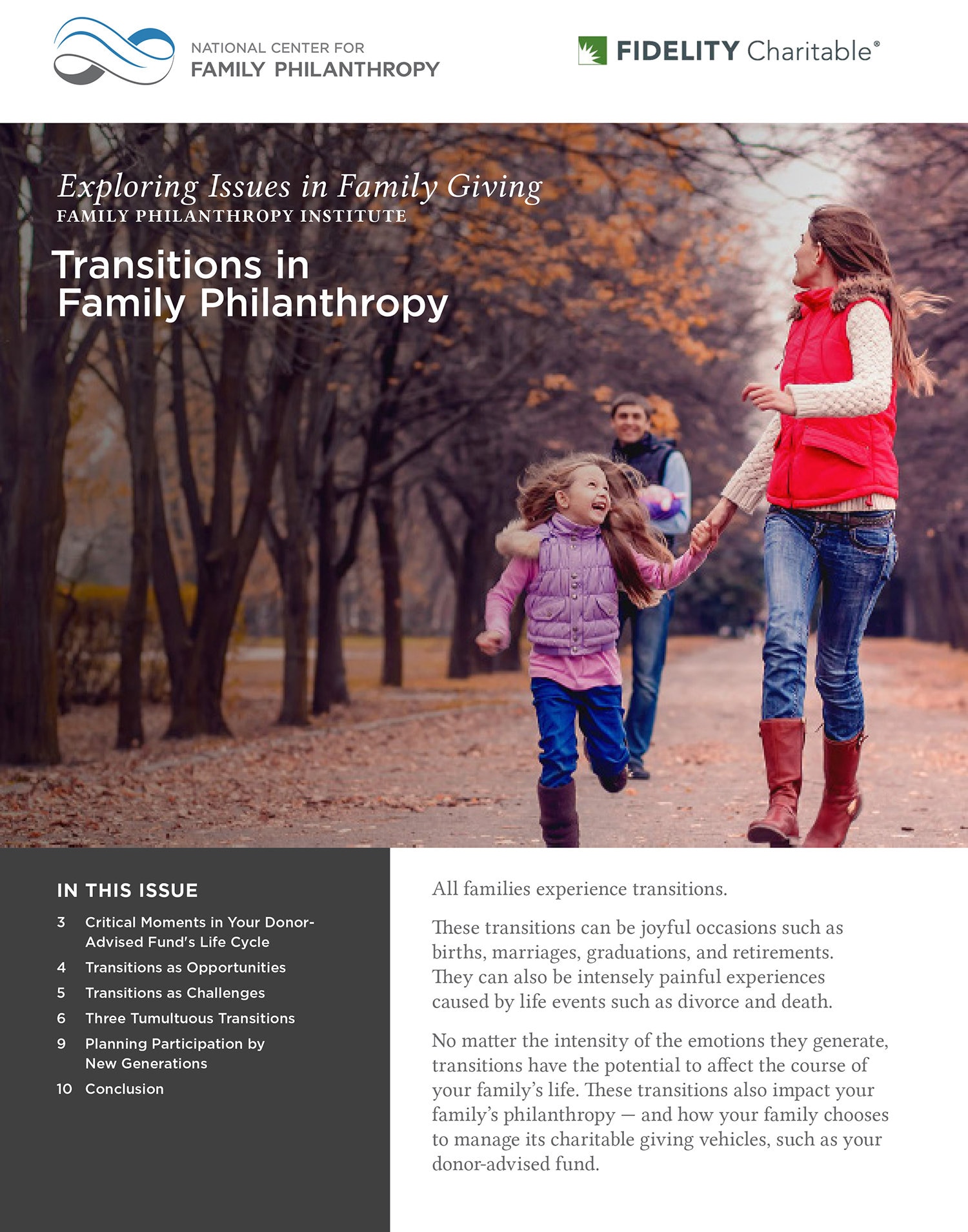 Transitions in Family Philanthropy cover