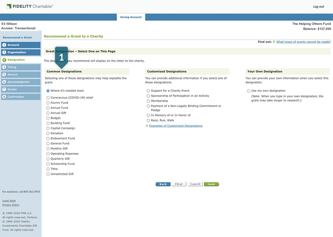 Giving Central Account opening step 4
